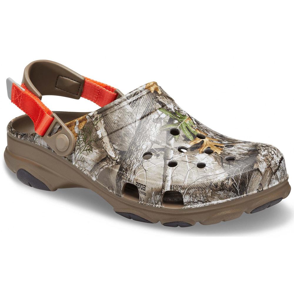 Taupe Women's Crocs Classic All-Terrain Realtree Edge® Clogs | NZ 0104MQZA